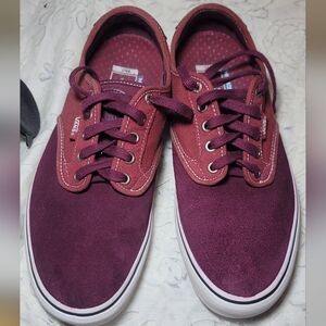 Vans Men’s Burgundy Sneakers Size 9.5 Classic Lace-Up Skate Casual